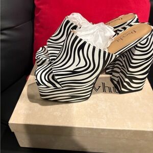 Zebra Stripe Platform Mules